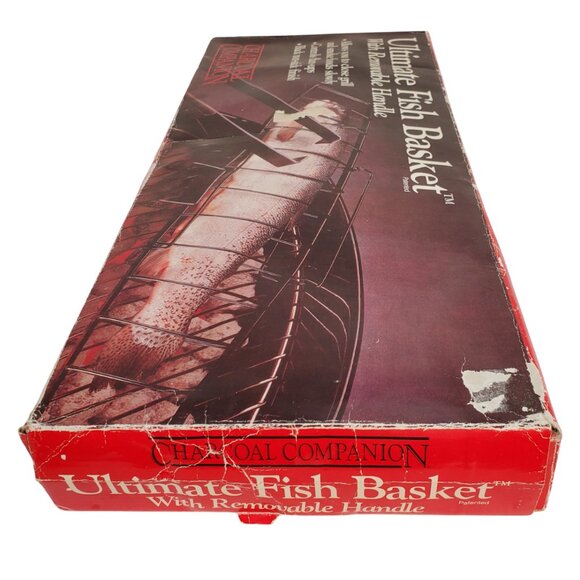 Camping/Outdoor BBQ Grilling Cage. Ultimate Fish Basket w/ Removable Handle - Picture 10 of 10